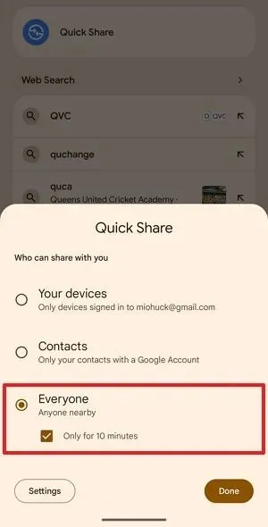 Android Quick Share für alle