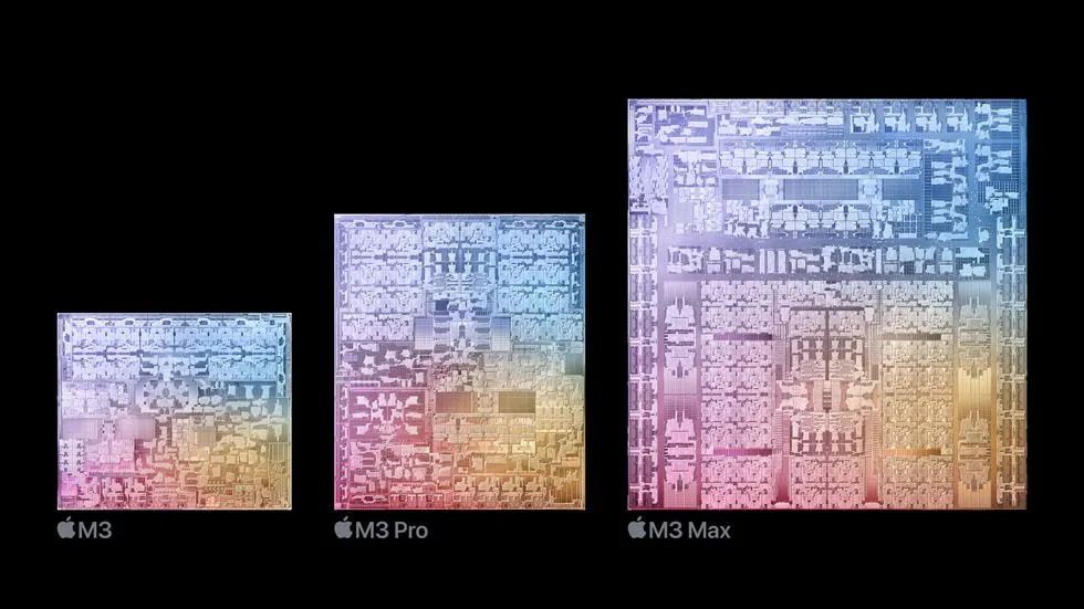 Comparaison des versions de la puce Apple M3