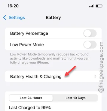 Batteriezustand und Ladezeit min