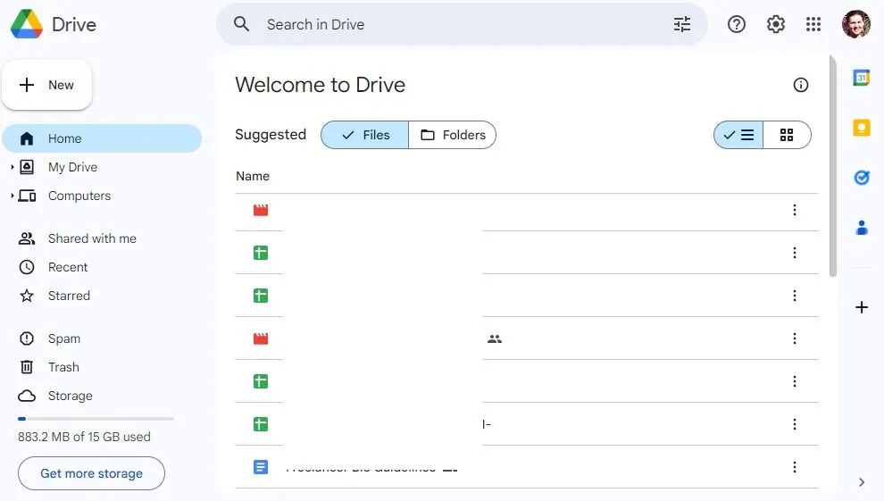 Usar Google Drive para almacenar archivos.