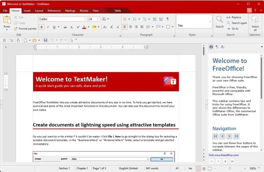 Entdecken Sie TextMaker, die Word-Alternative in FreeOffice.