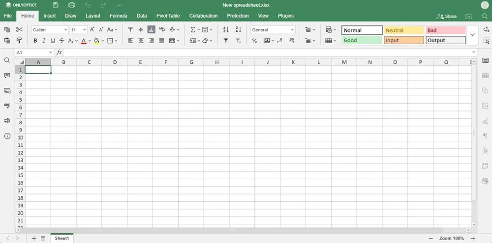 Met behulp van de spreadsheet-app ONLYOFFICE.