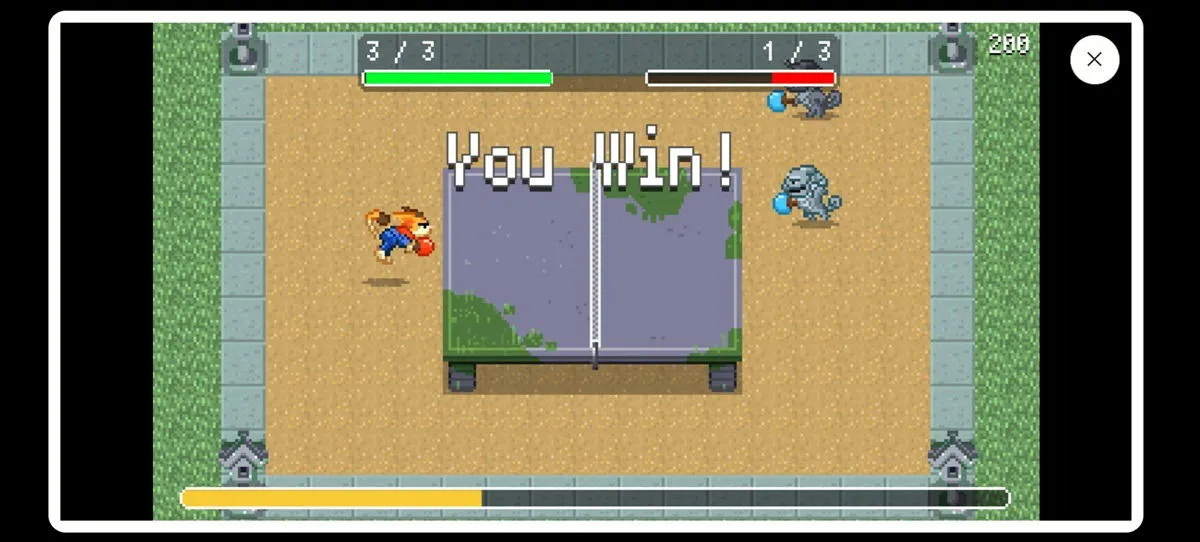 冠軍島谷歌瀏覽器中的遊戲視圖。