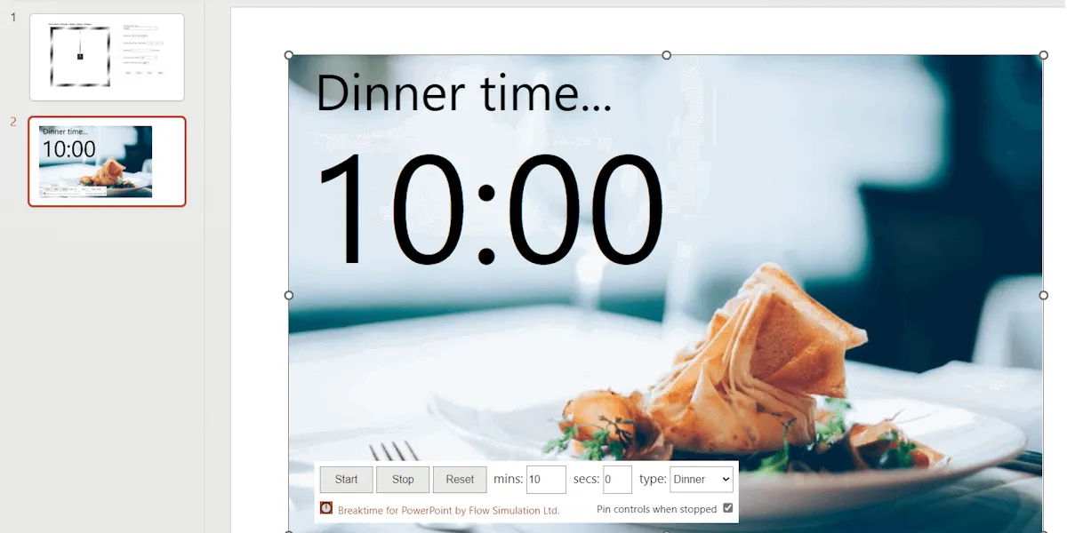 Pausenzeit-Timer in Powerpoint hinzufügen