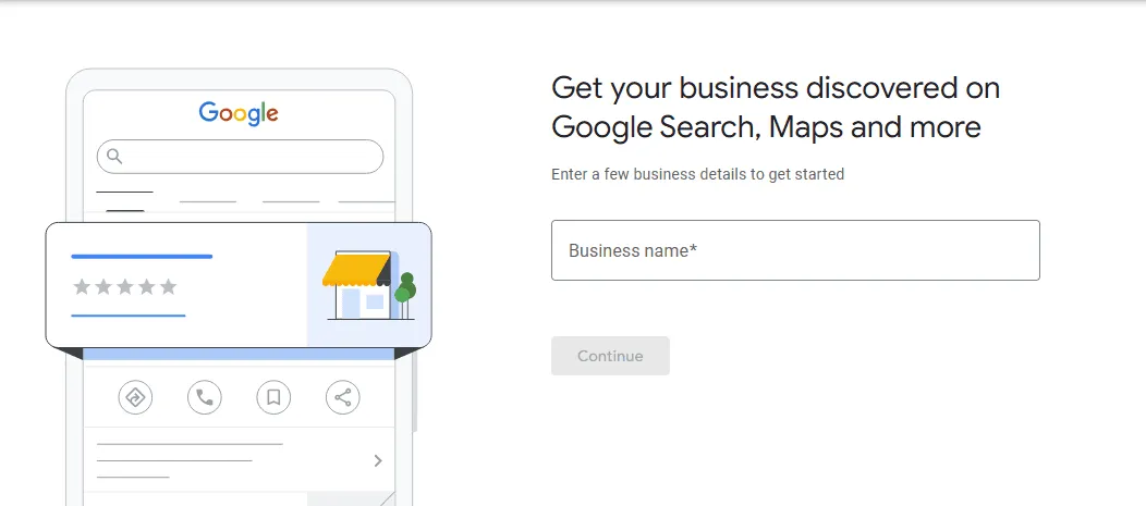 Firmenname Google Business