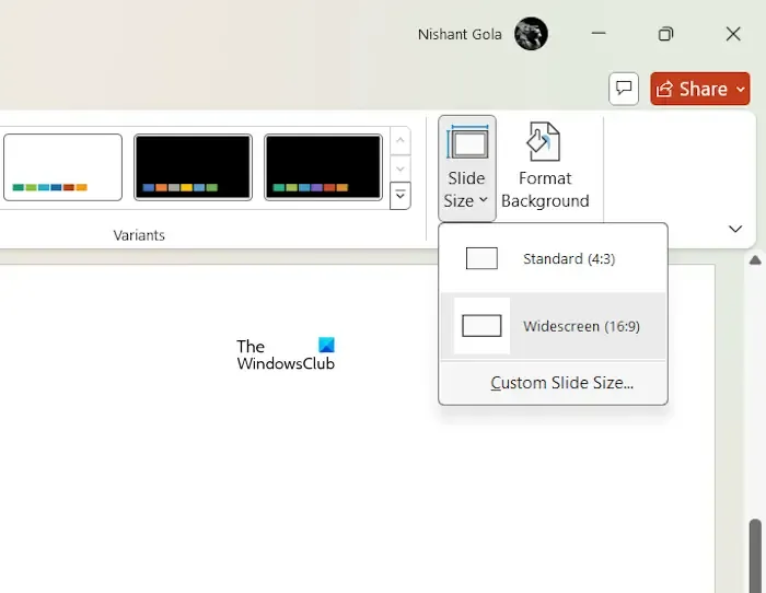 Seitenlayout in PowerPoint ändern