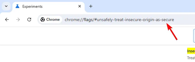 Chrome-vlaggen behandelen onveilige