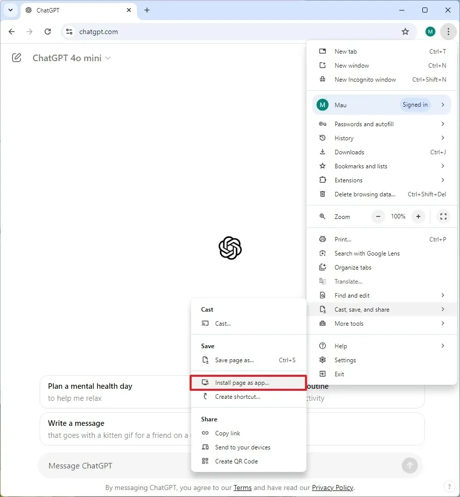 Instalar página como aplicación en Chrome