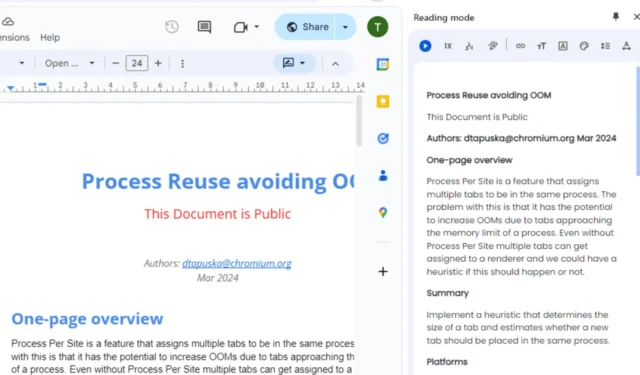 El modo de lectura de Chrome ya está disponible en Google Docs