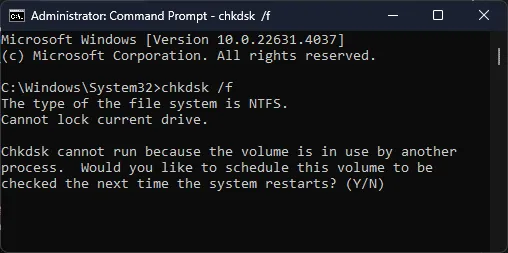 CHKDSK - MBR_CHECKSUM_MISMATCH