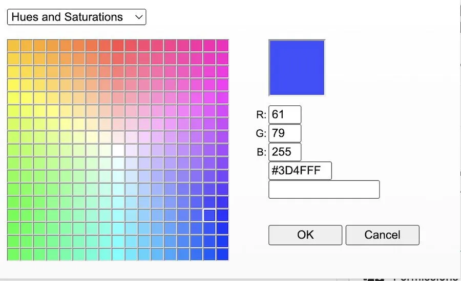 ColorZilla RGB 선택기