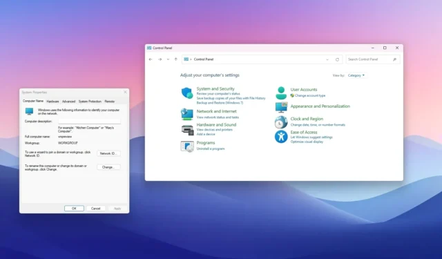 El Panel de control heredado de Windows finalmente quedará obsoleto, pero no se eliminará pronto