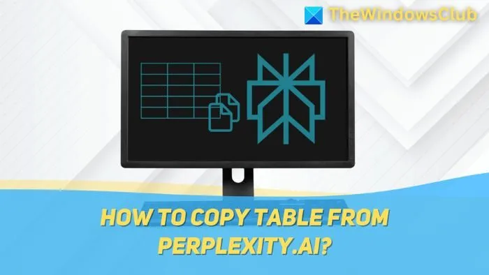 Perplexity AI からテーブルをコピー