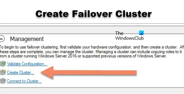 Windows Server에서 장애 조치(Failover) 클러스터를 만드는 방법