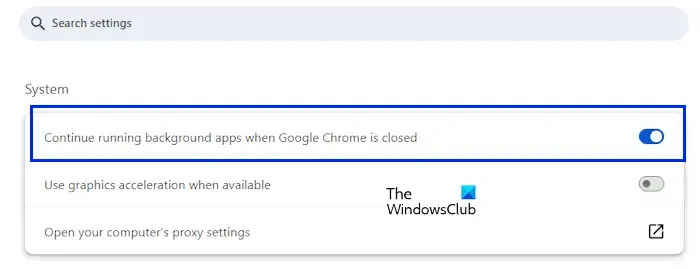 Chromeでバックグラウンドアプリを有効にする