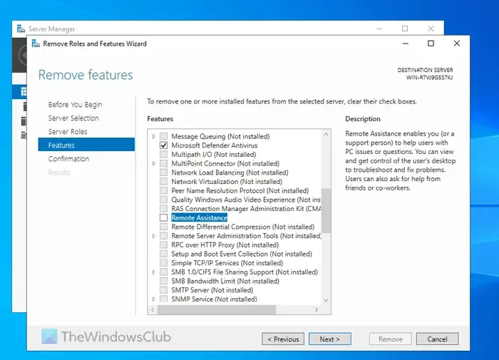 Comment activer, désactiver, configurer et utiliser l'assistance à distance dans Windows Server 2022