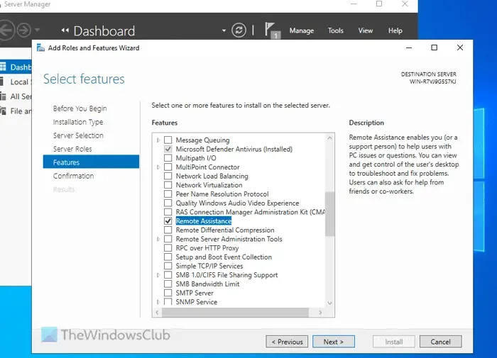 Cómo habilitar, deshabilitar, configurar y usar la Asistencia remota en Windows Server 2022