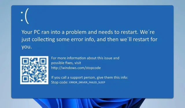 Fout Driver Failed Sleep: 4 manieren om het te verhelpen