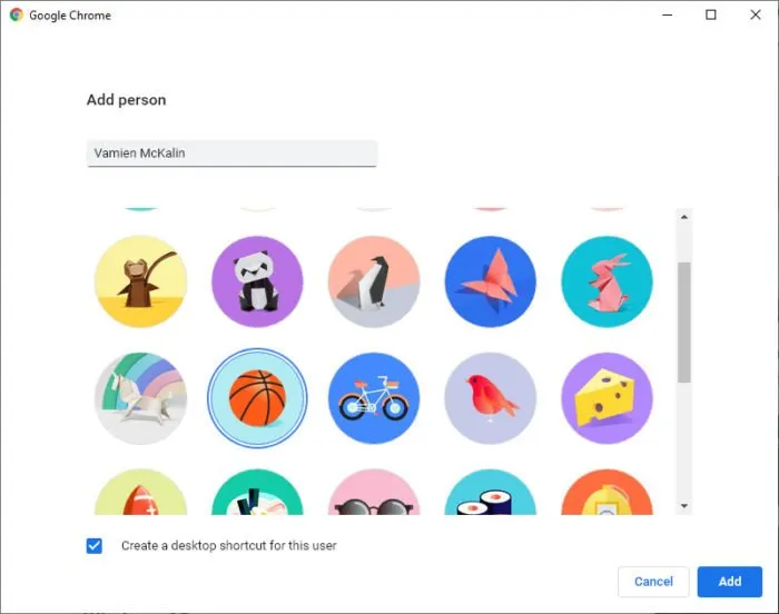 Google Chrome プロファイルの作成