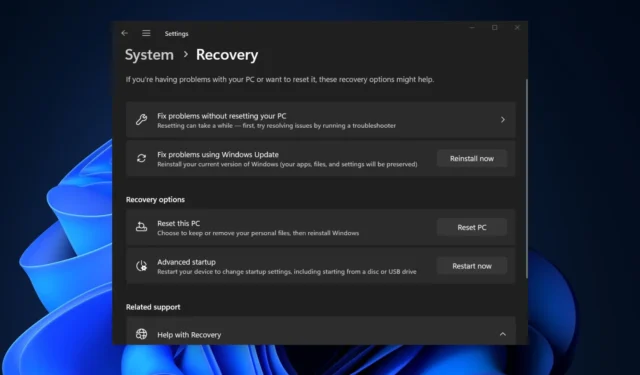 Práctica: la nueva herramienta de recuperación de Windows 11 que instala el sistema operativo de forma limpia mediante Windows Update