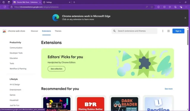 Microsoft Edge에 Google Chrome 확장 프로그램을 설치하는 방법