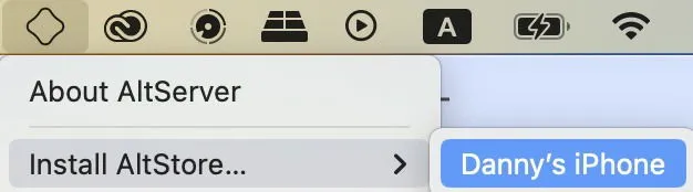 Mac에서 iPhone에 AltStore 설치
