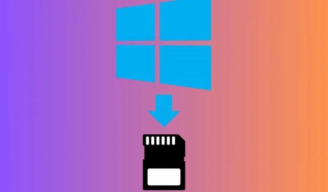 Comment installer Windows sur une carte SD et la rendre bootable