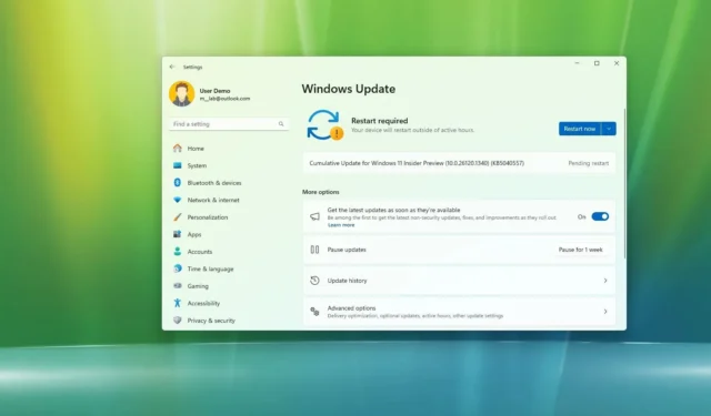 Kompilacja 26120.1340 systemu Windows 11 (KB5040557) jest dostarczana z nowymi ustawieniami myszy i energii