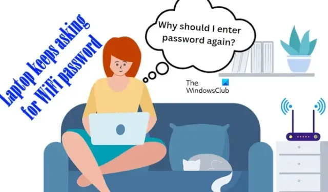 WiFi sigue pidiendo contraseña en computadora portátil con Windows