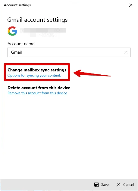 Modificare le impostazioni di sincronizzazione della casella di posta