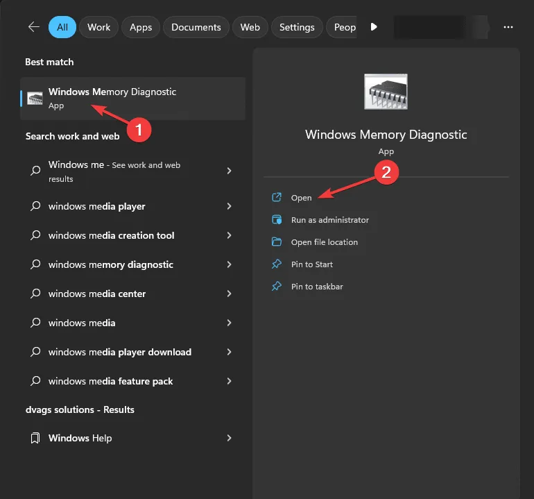 Speicherdiagnosetool