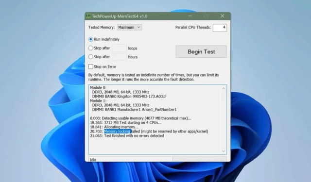 MemTest64-Speichersperre fehlgeschlagen: 3 Möglichkeiten, sie zum Laufen zu bringen