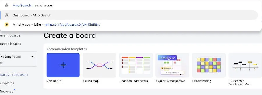 La extensión de búsqueda de Chrome para Miro