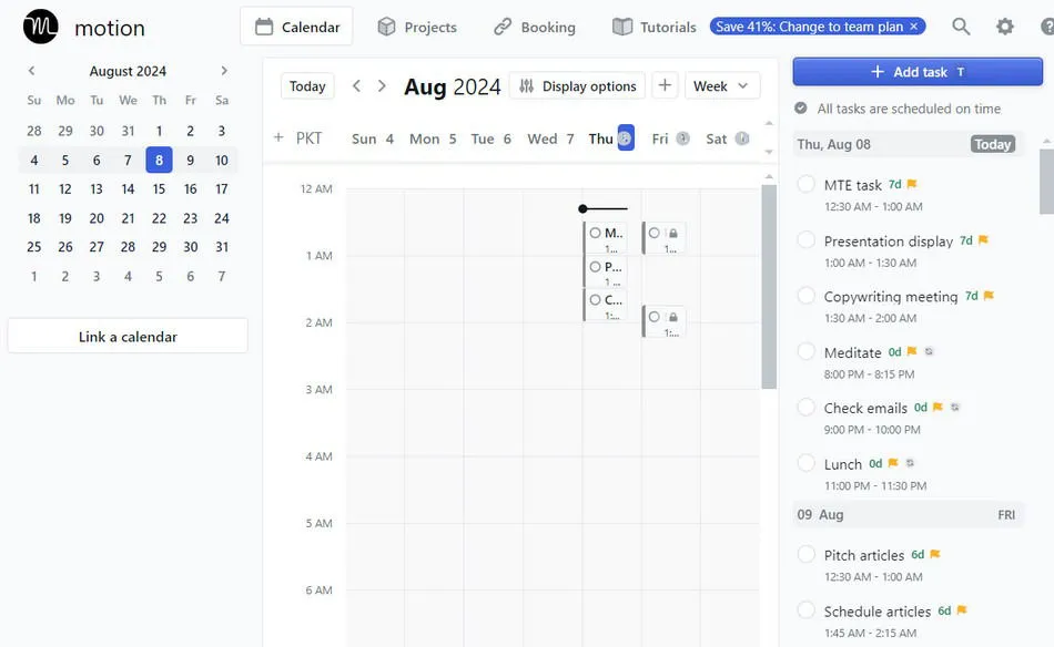 Calendario del movimento