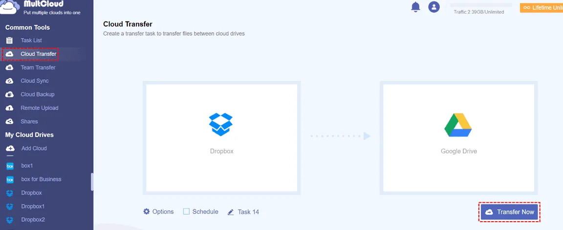 transfer multicloud teraz