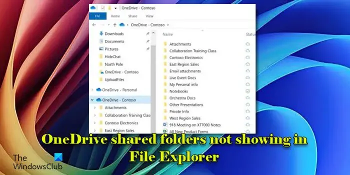 Freigegebene OneDrive-Ordner werden im Datei-Explorer nicht angezeigt