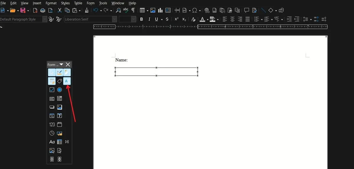 Agregar cuadro de texto en un documento creado con LibreOffice.