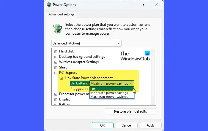 Voedingsopties PCI Express