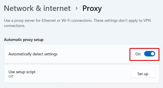 Proxy - Paramètres de détection automatique des alliés