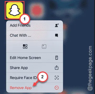 App Snapchat min entfernen