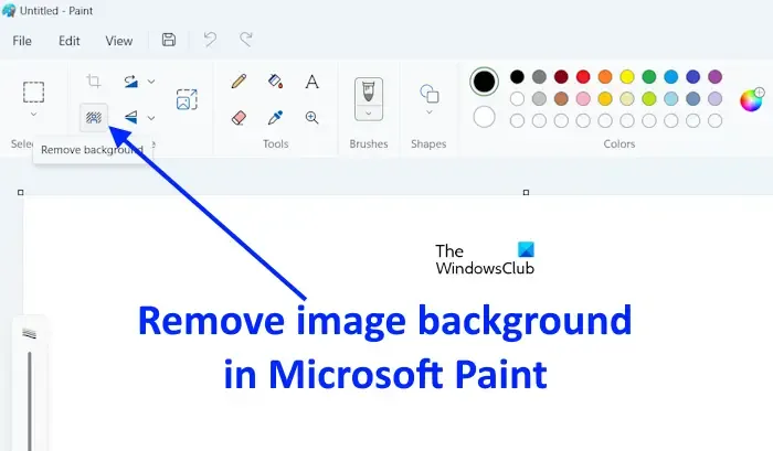 Achtergrondafbeelding verwijderen in Microsoft Paint