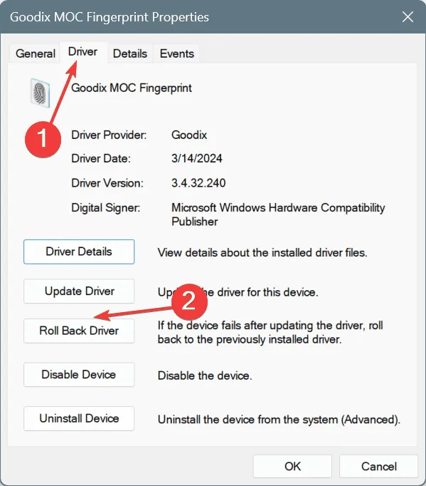 driver terugdraaien om INTERRUPT_UNWIND_ATTEMPTED te repareren