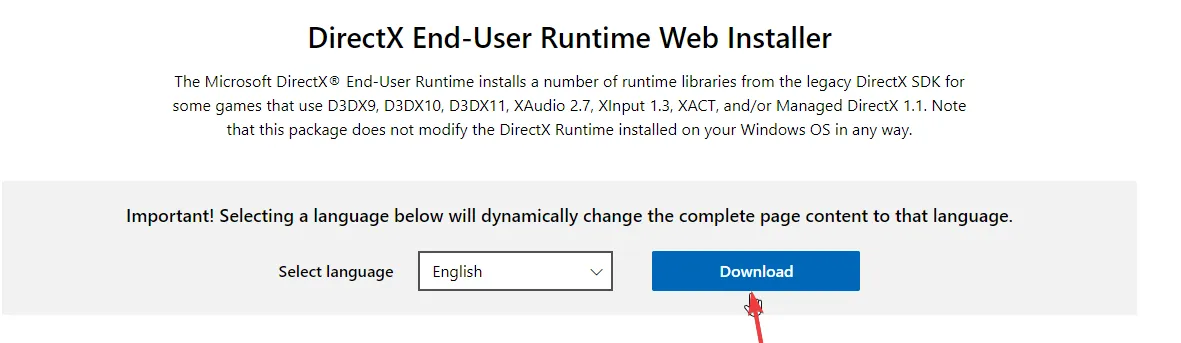 Descargar - Error en la inicialización de DirectX 12