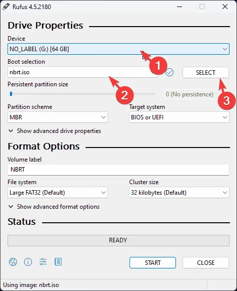 Seleccionar - MBR_CHECKSUM_MISMATCH