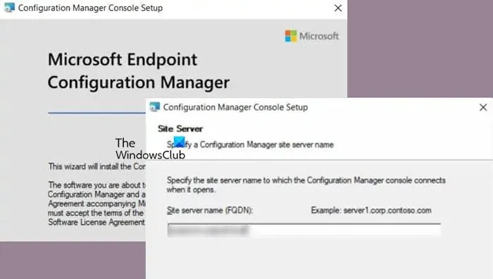 installare la console SCCM