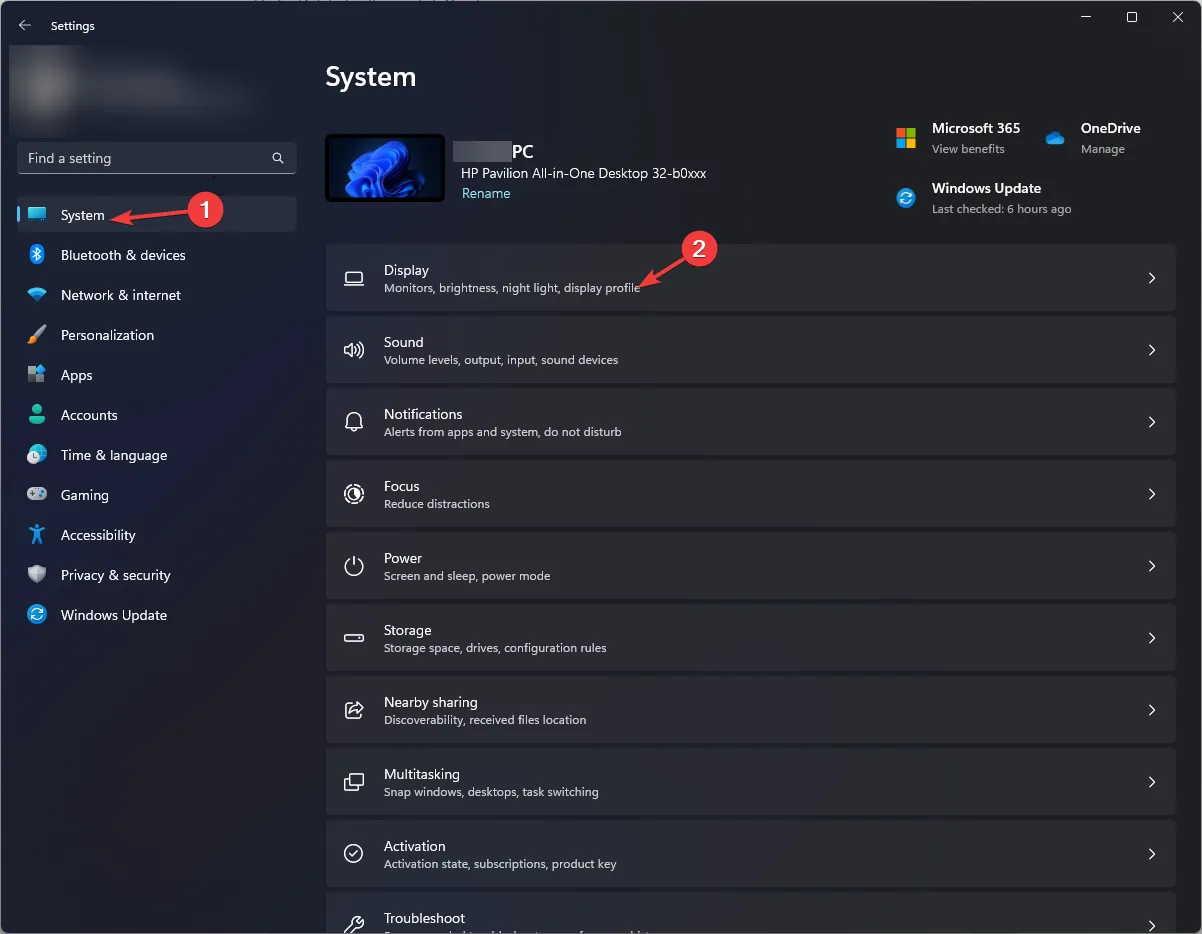 Configuración - Sistema - Pantalla Alto uso de CPU New World