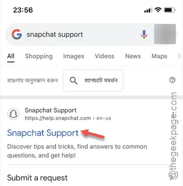 soporte mínimo de snapchat