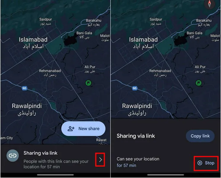 Stop met het delen van de locatie van Android via Google Maps