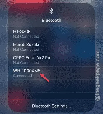 Tippen Sie, um die Bluetooth-Verbindung zu trennen min