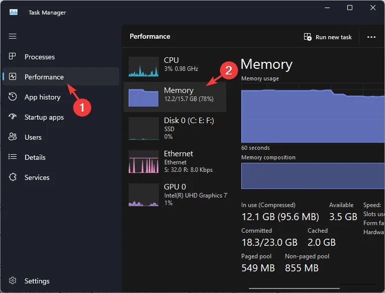 성능 - 메모리 NPFS_FILE_SYSTEM(0x00000025) 오류